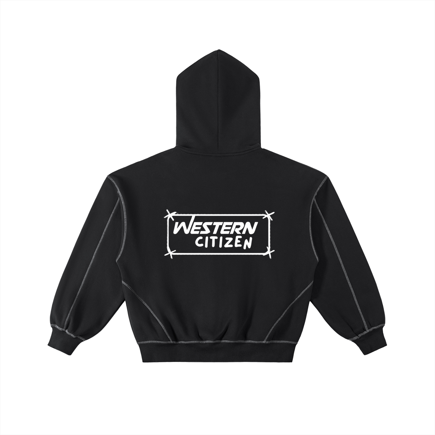 Stitched Fleece Zip Hoodie