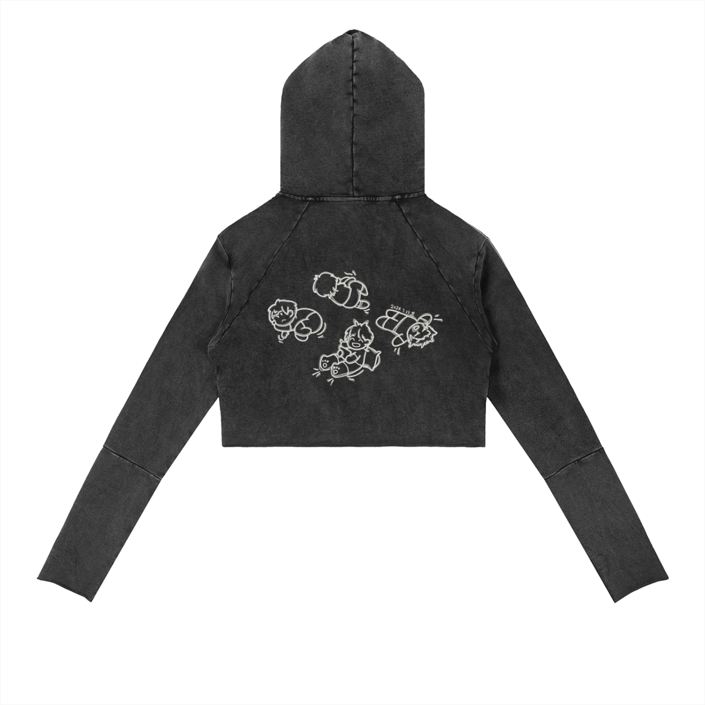 Vintage Washed Raw Edge Hoodie